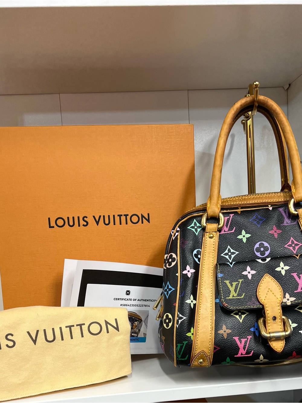 🔥🔥 LOUIS VUITTON Priscilla Monogram Multicolore Multicolor Handbag - Picture 10 of 14
